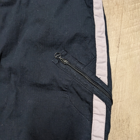 Nike Navy Blue Windbreaker Capris Lavender Stripe Women's Size Small - Picture 2 of 9